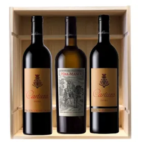 Kit 3 Vinhos Cartuxa Colheita - Cartuxa Reserva - Pera Manca Branco - Cx madeira