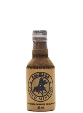 Miniatura Cachaça Chico Mineiro Ouro Couro 50 ml