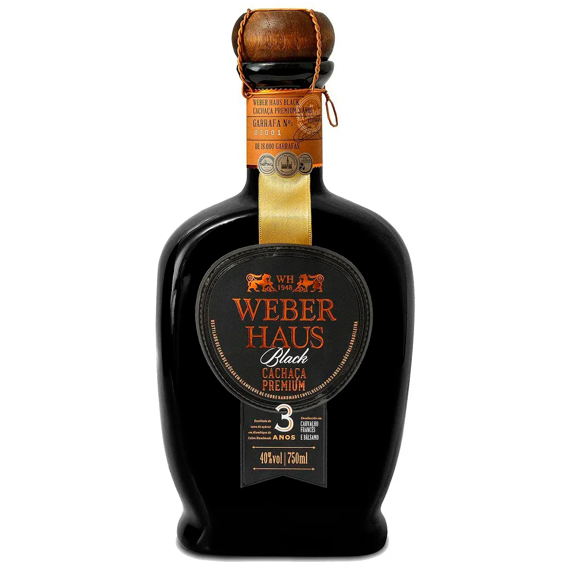 Cachaça Weber Haus Premium Black 3 anos 750 ml Cachaça Weber Haus Premium Black 3 anos 750 ml