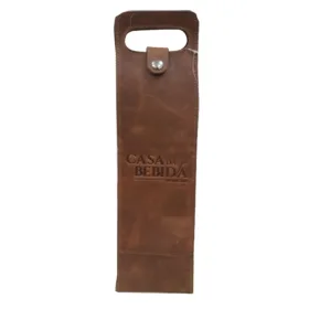 Case Porta Vinho Em Couro 1 Garrafa