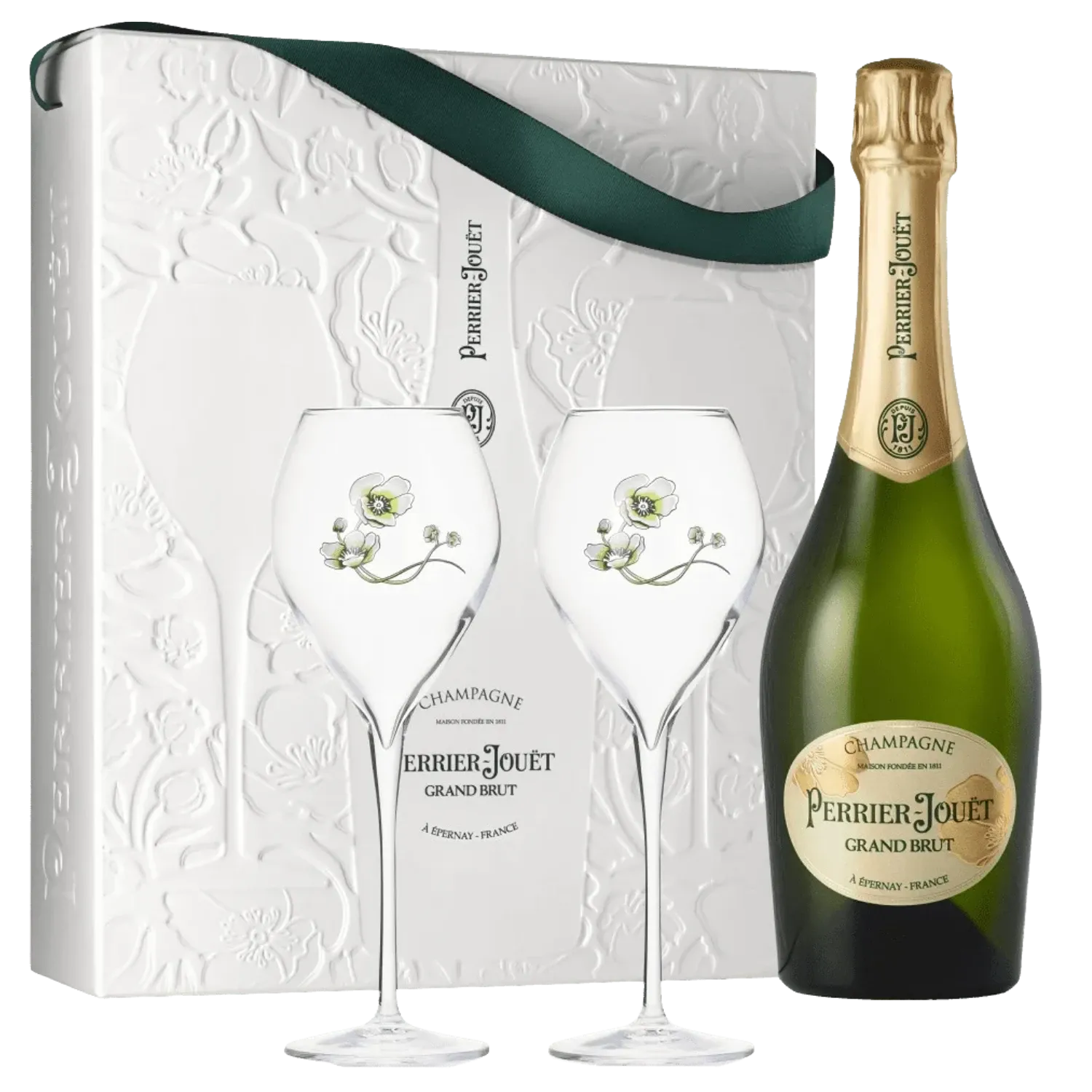 Champagne Perrier-Jouët Grand Brut 750 ml - Kit com 2 Taças Champagne Perrier-Jouët Grand Brut 750 ml - Kit com 2 Taças
