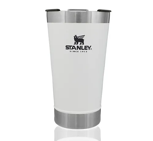 Copo Térmico Stanley Branco Com Tampa de Cerveja 473 ml Copo Térmico Stanley Branco Com Tampa de Cerveja 473 ml