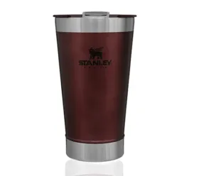 Copo Térmico Stanley Vermelho Com Tampa de Cerveja 473 ml
