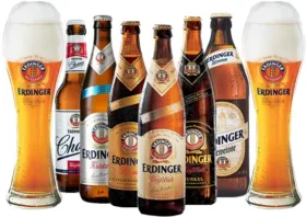 Kit Degustação 6 Cervejas Erdinger c/ 2 Copos