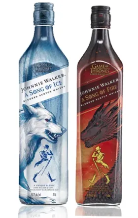 Kit Game Of Thrones - Song Of Fire 750 ml E Song Of Ice 750 ml