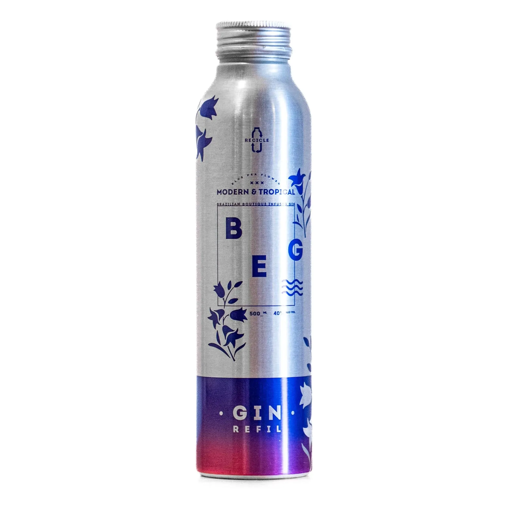 Garrafa Refil Beg Modern Tropical Gin Aluminio 500ml Garrafa Refil Beg Modern Tropical Gin Aluminio 500ml