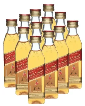 Kit 12 Miniatura Johnnie Walker Red Label 50 ml