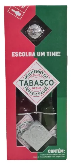 Kit 2 Pimenta Tabasco + Suporte Copa Do Mundo