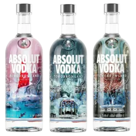 Kit 3 Vodkas Absolut Tomorrowland Orbyz - Crystal, Lyon e Tree 700ml