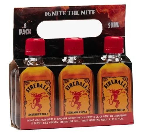 Kit 6 Miniaturas Fireball 50 ml Kit 6 Miniaturas Fireball 50 ml
