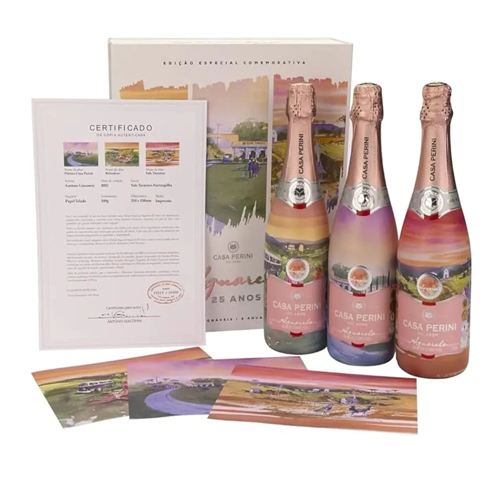 Kit Espumante Casa Perini Aquarela 3 gf X 750ml Kit Espumante Casa Perini Aquarela 3 gf X 750ml