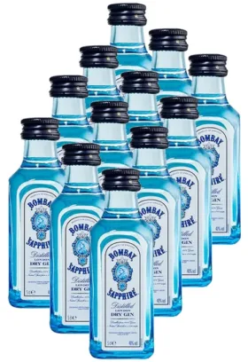Kit 12 Miniatura Gin Bombay Sapphire 50 ml