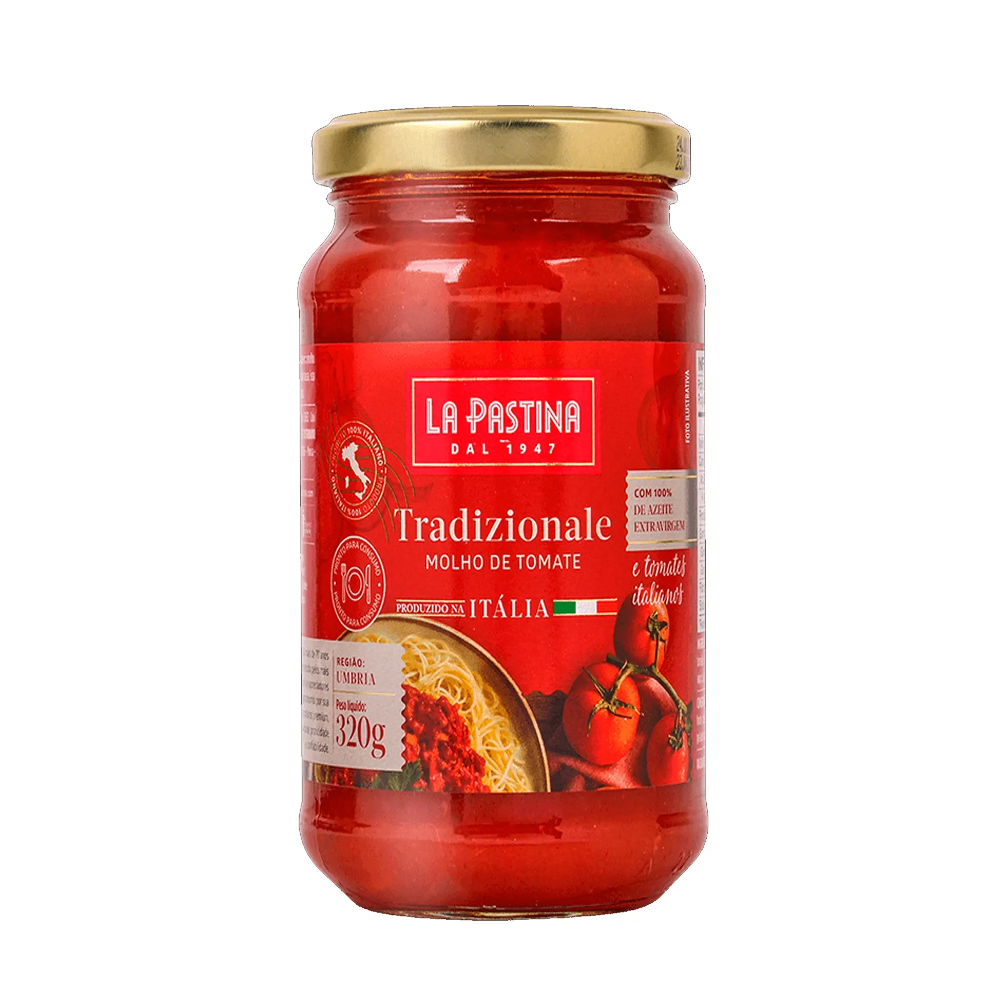 Molho De Tomate Tradizionale La Pastina Vidro 320G Molho De Tomate Tradizionale La Pastina Vidro 320G