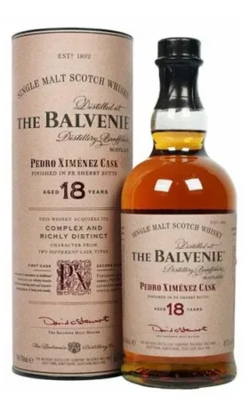 Whisky balvenie 18 Anos - Single Malt Pedro Ximénez Cask 700ml