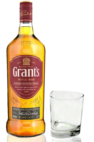 Whisky Grants Triple Wood 1000 ml + Copo Whisky Grants Triple Wood 1000 ml + Copo